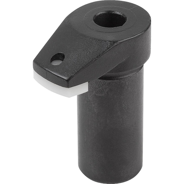Hook Clamp With Protective Insert, Form:B Carbon Steel, Comp:Polyacetal, D=16